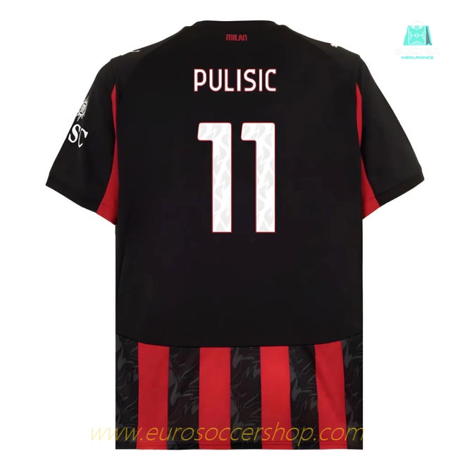 2025-2026 AC Milan Home Shirt (Pulisic 11)