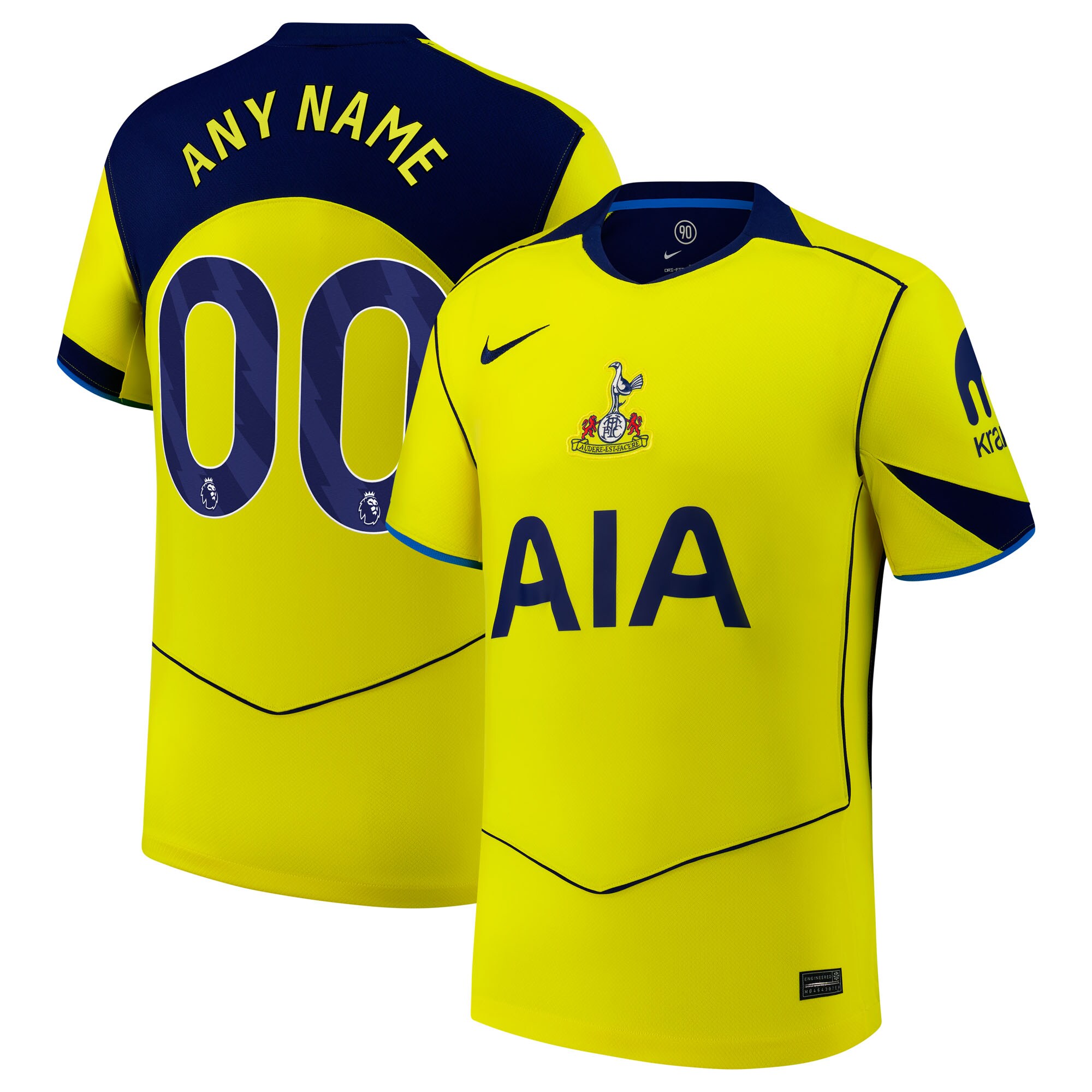 [JED] Tottenham Hotspur 2025/26 Third Replica Custom Jersey - Yellow