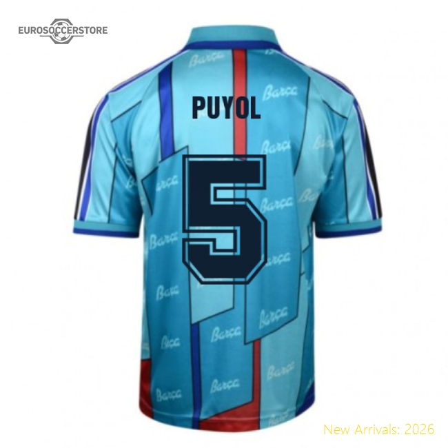 Score Draw Barcelona 1997 Ecwc Final Retro Football Shirt (Puyol 5)