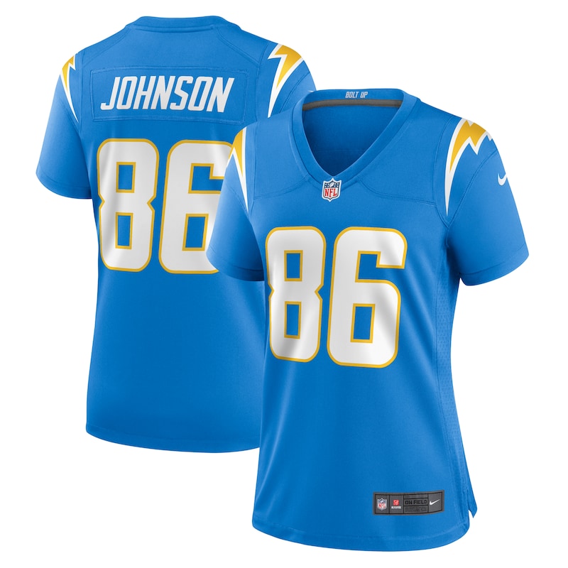 None Cornelius Johnson Los Angeles Chargers NFL Team Game Jersey