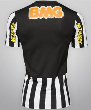 Official 12-13 Santos FC Away BlackWhite Jersey KitShirtShorts