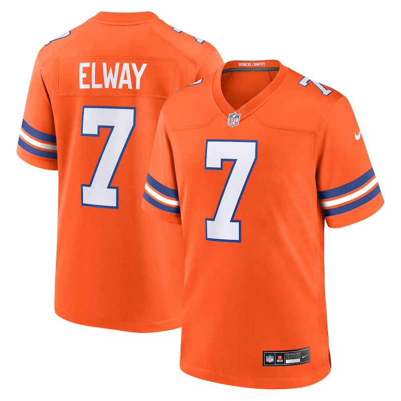 None John Elway DEN Broncos Timeless Premium Jersey Football Apparel