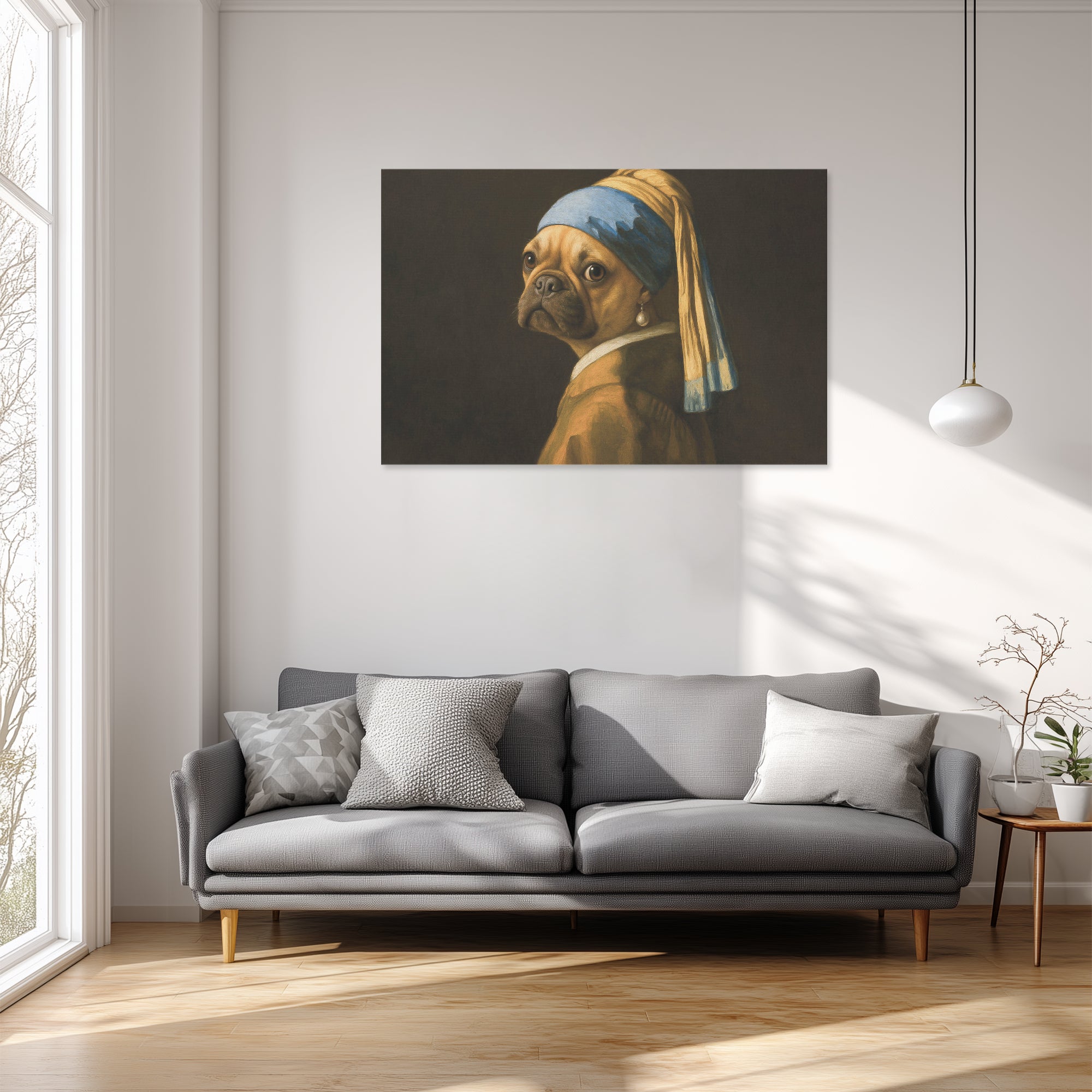 Frenchie-Fan Lola - Adorable Frenchie Canvas Wall Art for Casual Outings