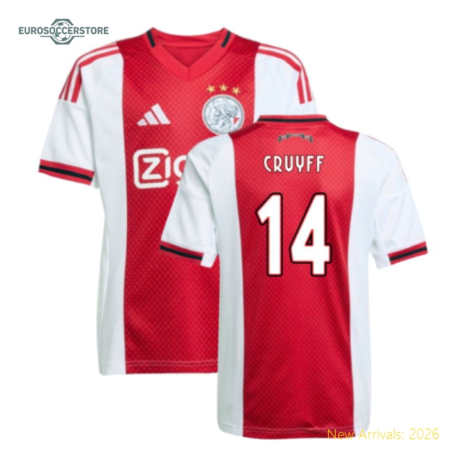 Afc Ajax Children 2025 Home Jersey Shirt Football Fan Game Day For Football Fans