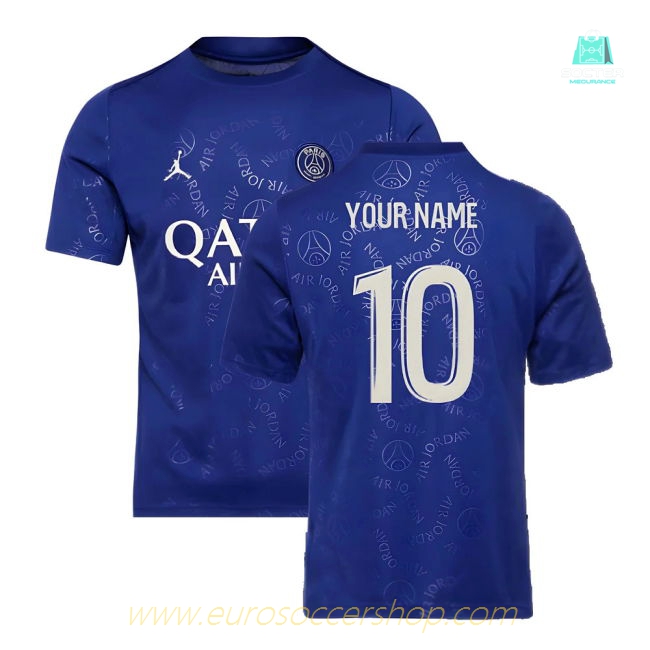 2024-2025 PSG Academy Pro Fourth Pre-Match Top (Blue) (Your Name)