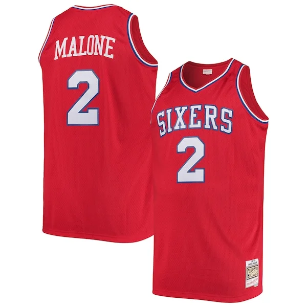 Moses Malone PHI Swingman Jersey - superior NBA - Red athletic