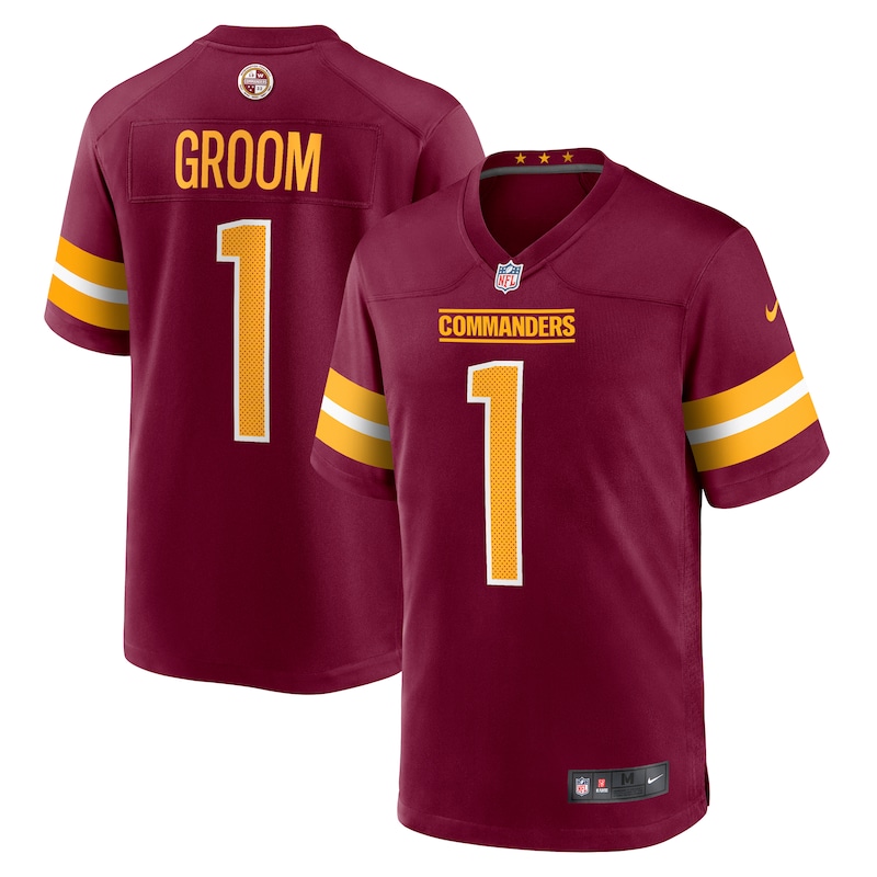 None Number 1 Groom Fan Favorite WAS Commanders Durable Jersey