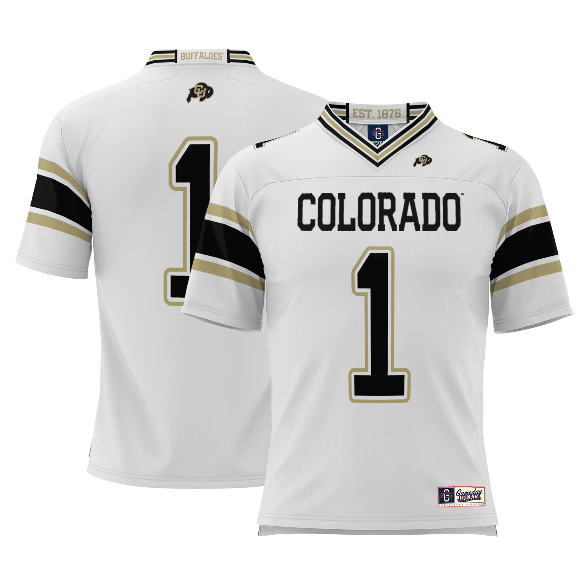 #1 Colorado Buffaloes GameDay Greats Endzone Football Jersey - White