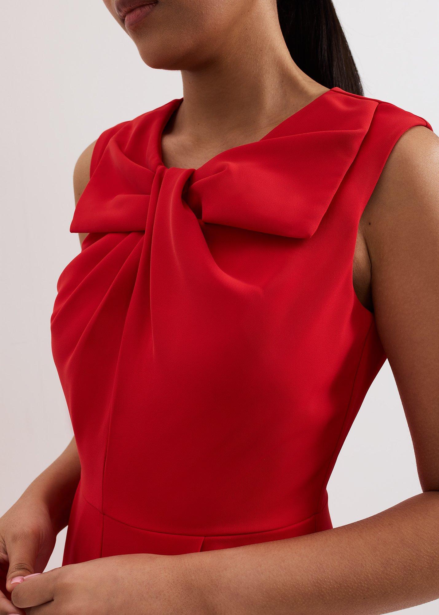 Petite Saffron Twist Front Wide Leg Jumpsuit