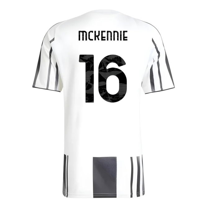 2025-2026 Juventus Home Premium Shirt (McKennie 16) Reinforced Seams