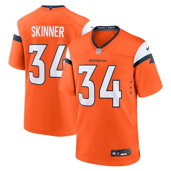 None Game NFL Jersey - Orange | Durable Football Apparel | NFL Footbal