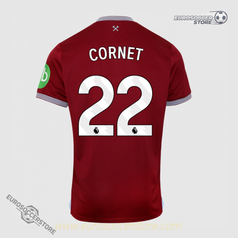West Ham United's Home CORNET 22 Football Jersey for the 25-26 Season