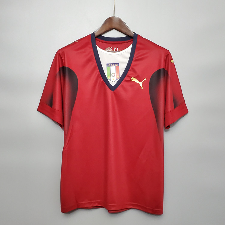 Licensed Premium Durable 2006 World Cup Italy Red Retro Shirt
