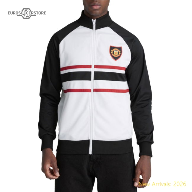 Official Man Utd 1999 Away Inspired Retro Track Jacket (white)