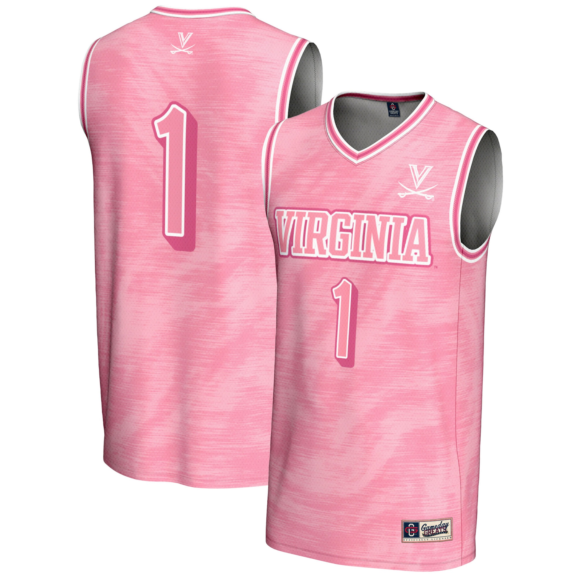[NJP] Virginia Cavaliers GameDay Greats Youth Lightweight Basketball Jersey - Pink