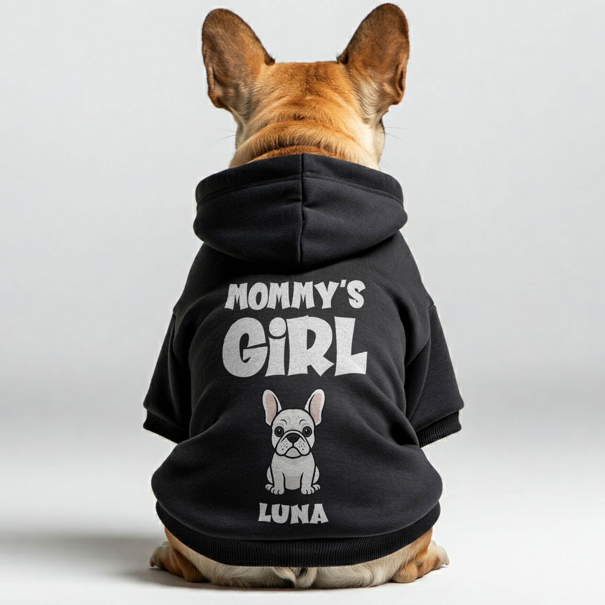 Pet-Lover Mommy’s Girl- Personalized French Bulldog Hoodies With Funn...