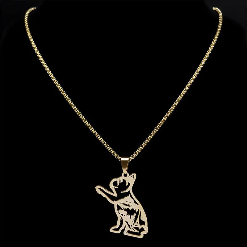 Barklux French Bulldog Necklace Gold – Stylish Dog Charm