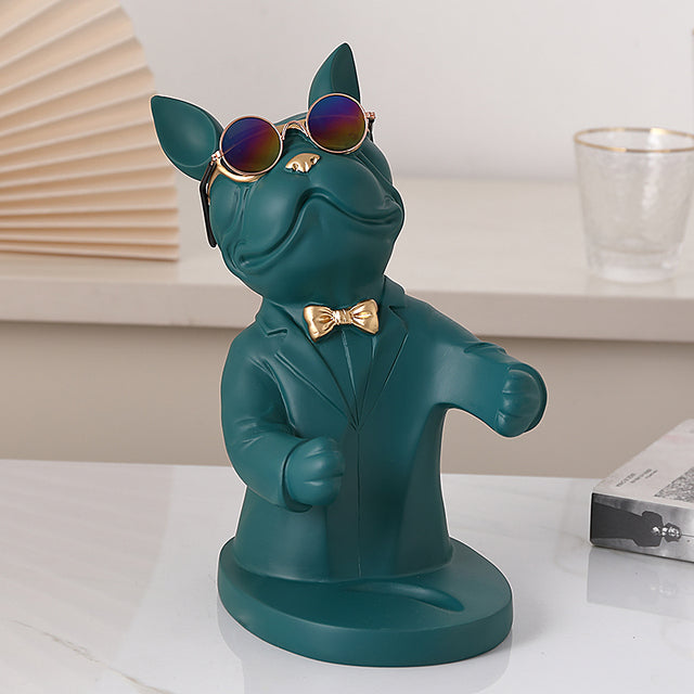 French Bulldog French Bulldog Figurine Wine Rack Sculpture Durable Dog Item