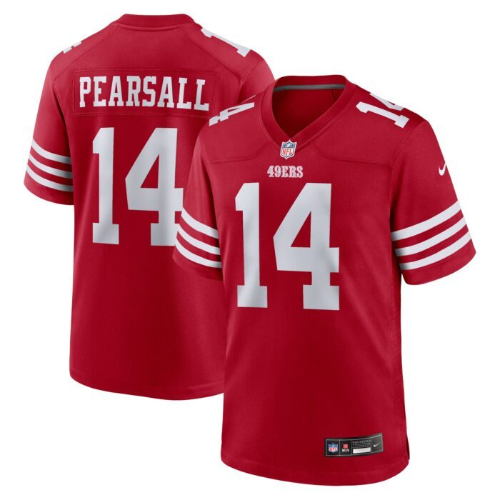 Men's San Francisco 49ers Ricky Pearsall Nike Scarlet 2024...