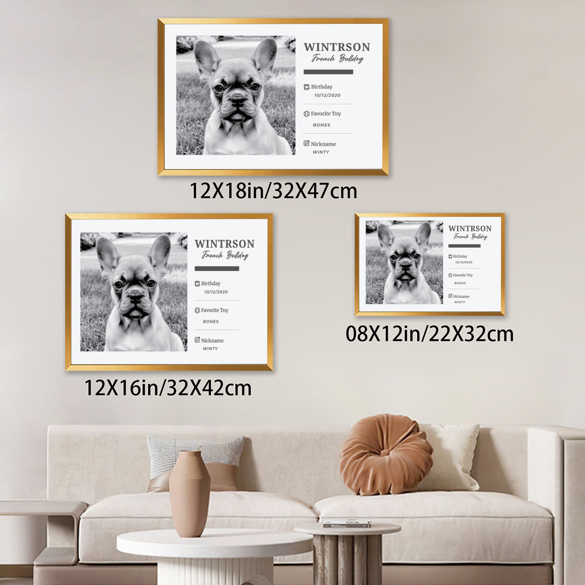 French Bulldog Tinman Personalized Framed Poster • Wall Decoration Durable Dog Item