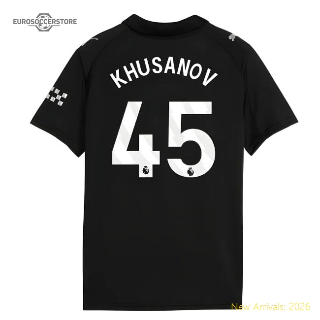 2025-2026 Man City Away Shirt (Kids) (Khusanov 45)
