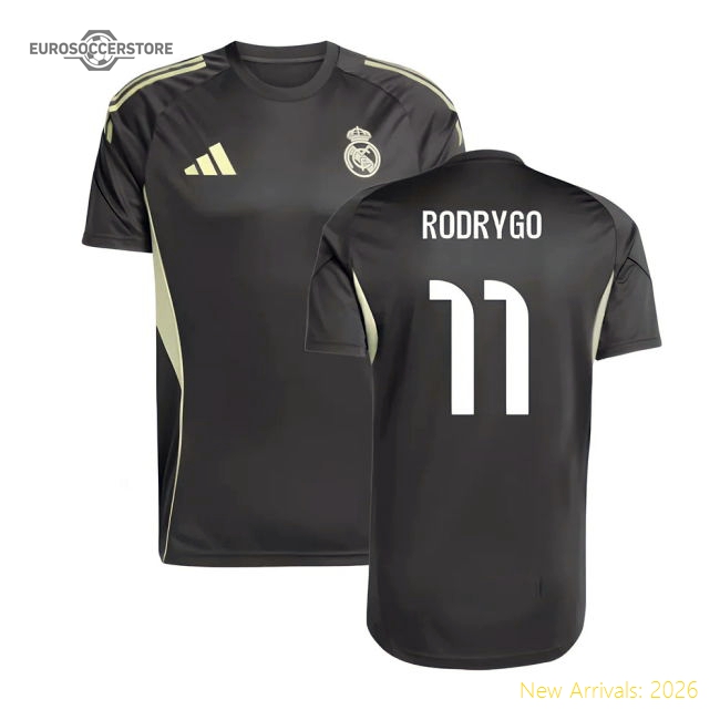 Official 2025-2026 Real Madrid Training Jersey (Utility Grey) (Rodrygo