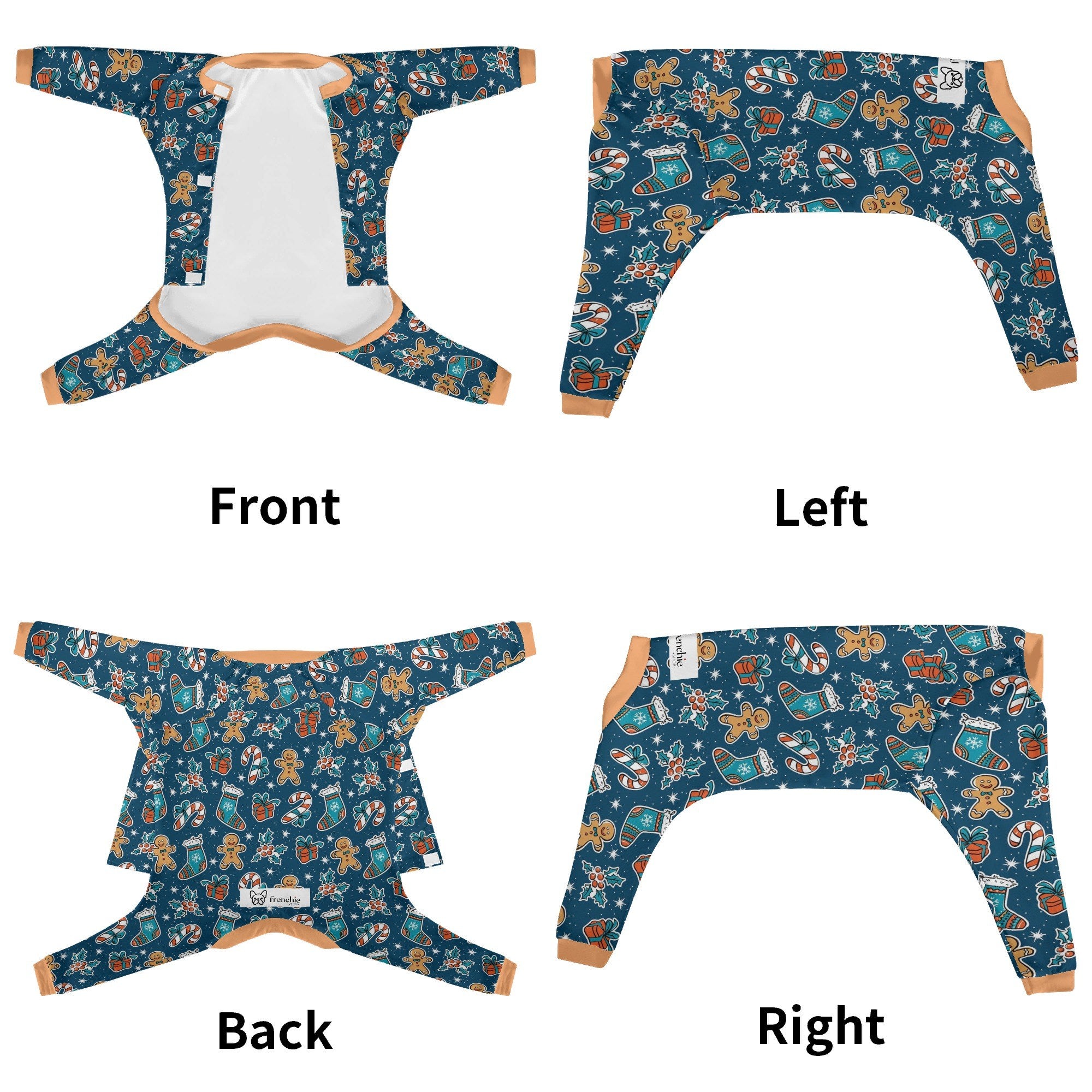 French Bulldog Christmas Frenchie Pajama Practical Pet Supply