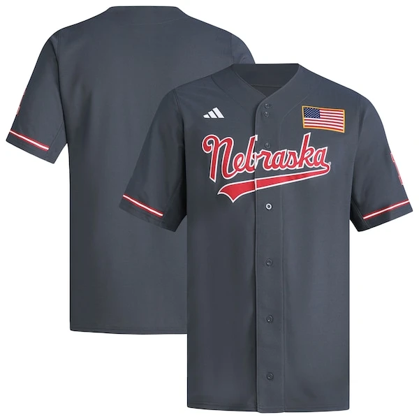 [NJP] Women's Nebraska Huskers Replica Baseball Jersey - Gray