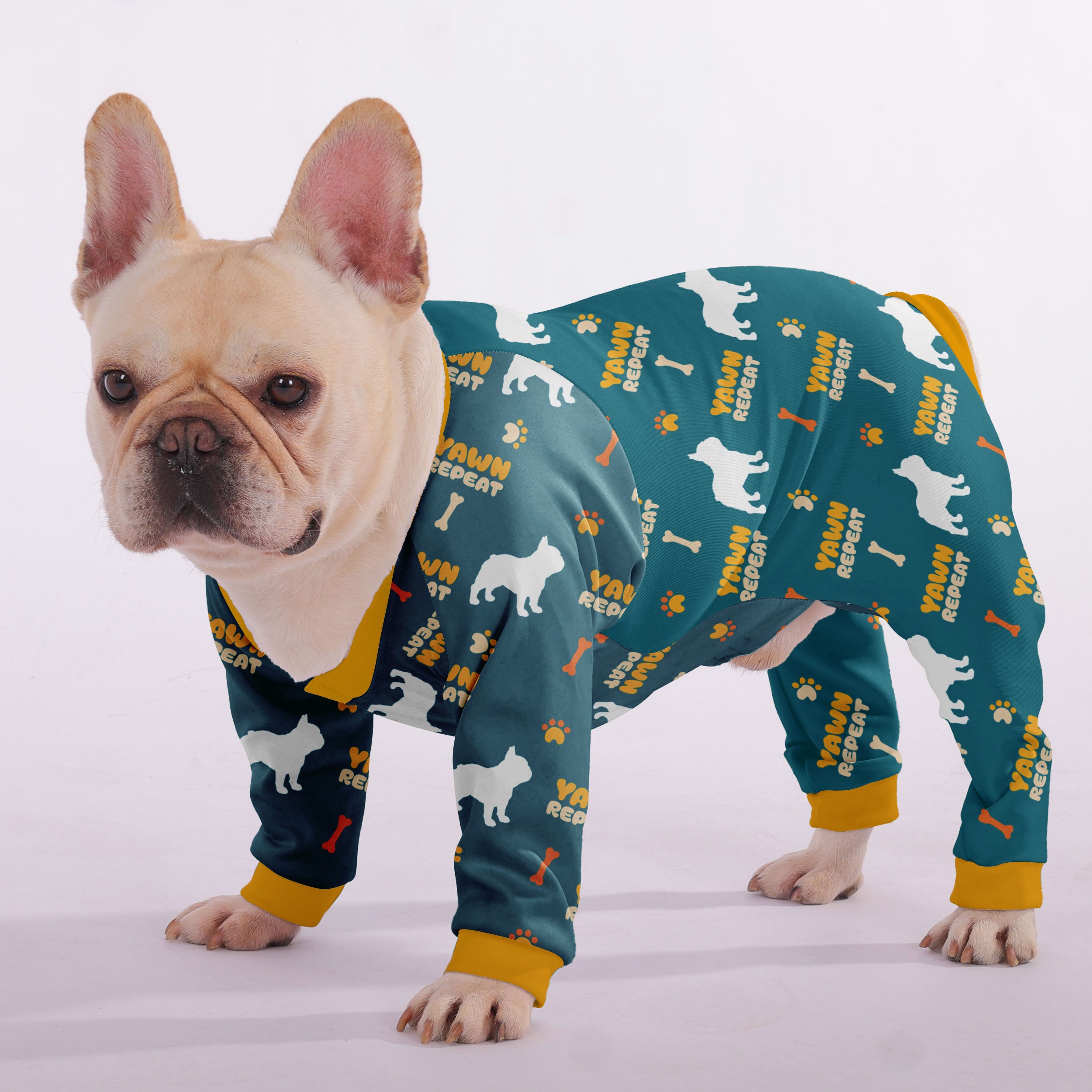 Durable Cozy Shadow - Frenchie Pajama for Casual Outings Stylish