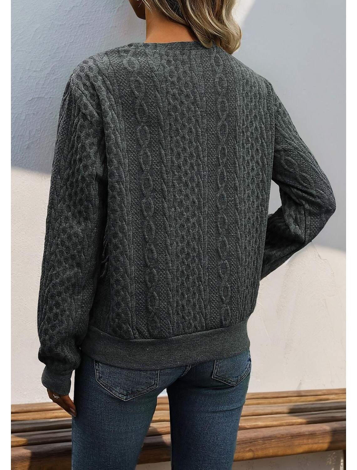 Women's Tunic Stylish Business Solid Color Plain Long Sleeve Asymmetrical Buttons Work Daily Spring Fall Winter