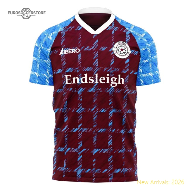 Authentic Burnley 2025-2026 Home Concept Football Kit (libero)