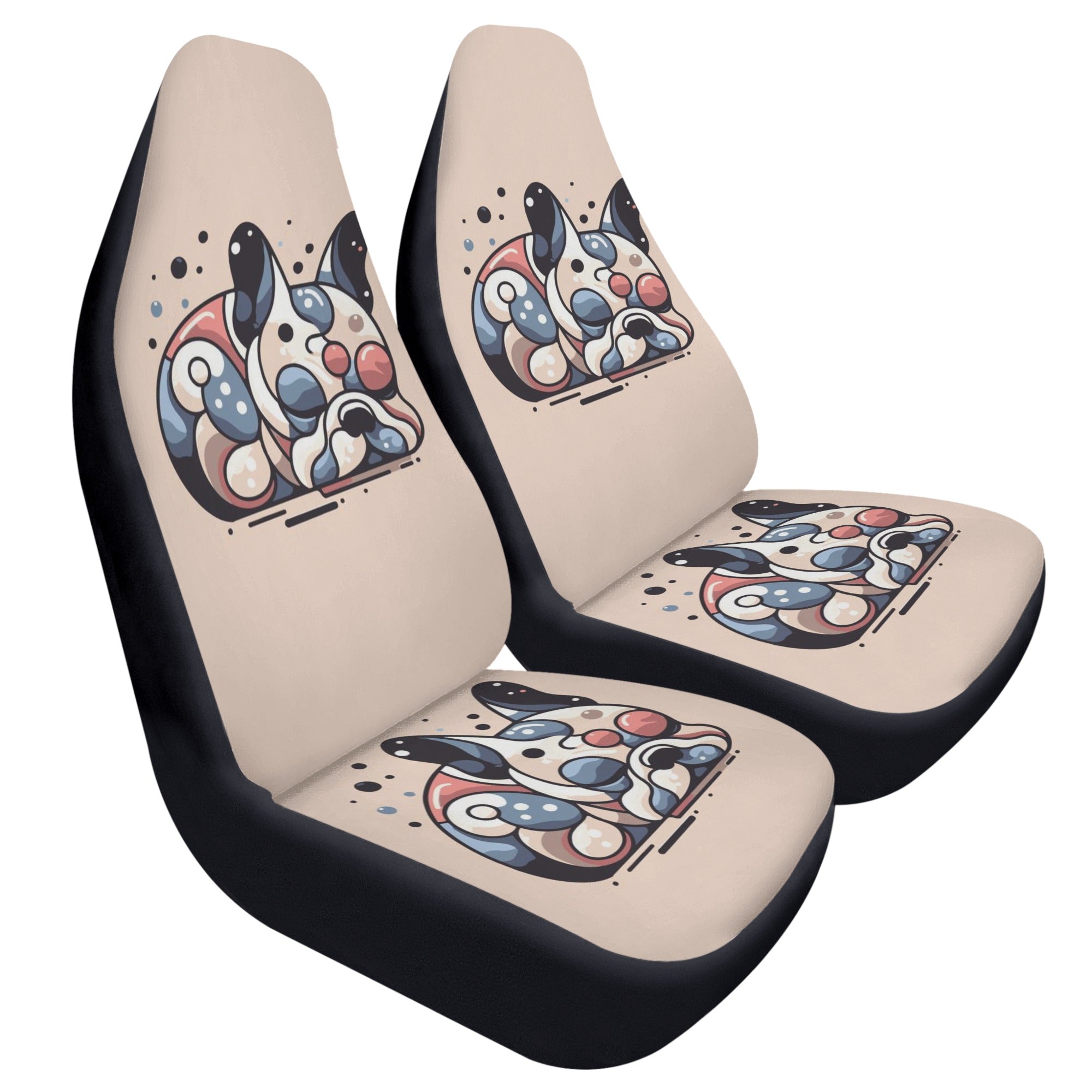 Ivonne - Bulldog Car Seat Covers (2 Pcs) Paw Protection | Comfort Fit