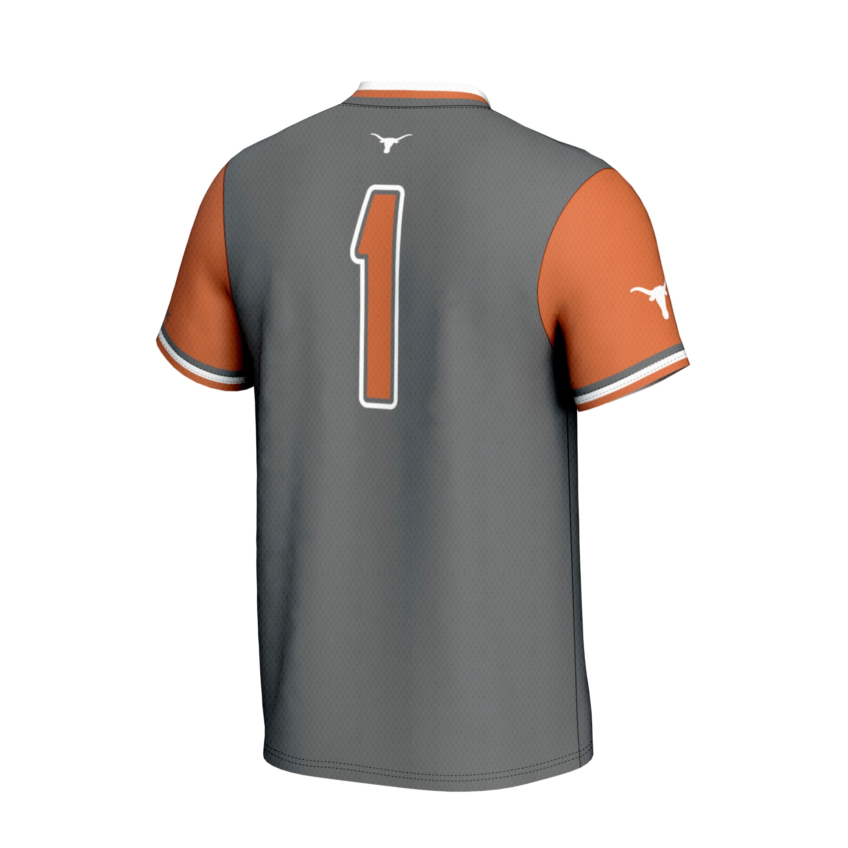 [NJP] Texas Longhorns GameDay Greats Youth Lightweight Softball Fashion Jersey - Gray