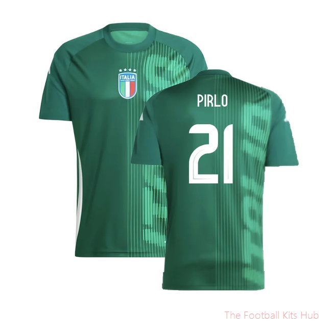 2024-2025 Italy Pre-Match Shirt (Green) (PIRLO 21)