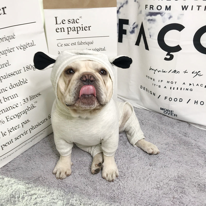 SnugFur French Bulldog Winter Cloth Jumpsuit Pajamas