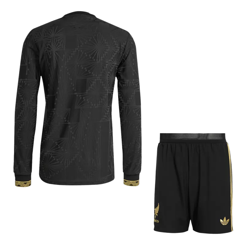 Player Version Mexico Third Away Long Sleeve Jerseys Kit 2025- Gold Cu