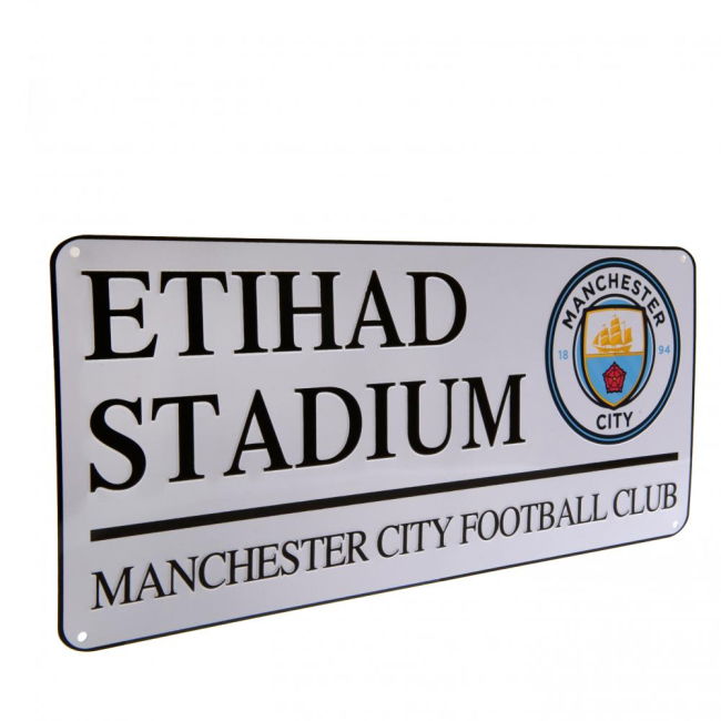 Men's Manchester City FC White Street Sign