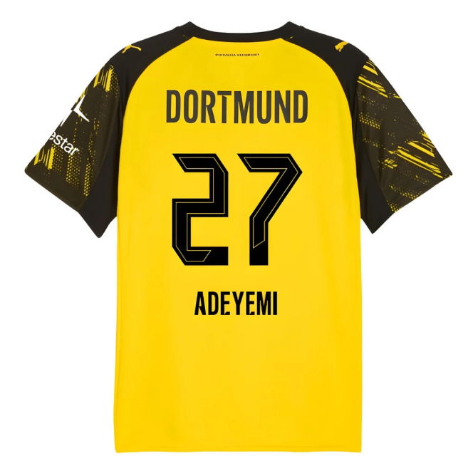 2025-2026 Borussia Dortmund Warm Up Jersey (Yellow) (Adeyemi 27)