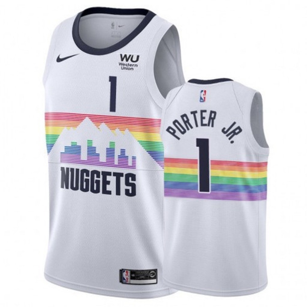 Jersey Denver Nuggets 1 White - City Edition - Fan Favorite