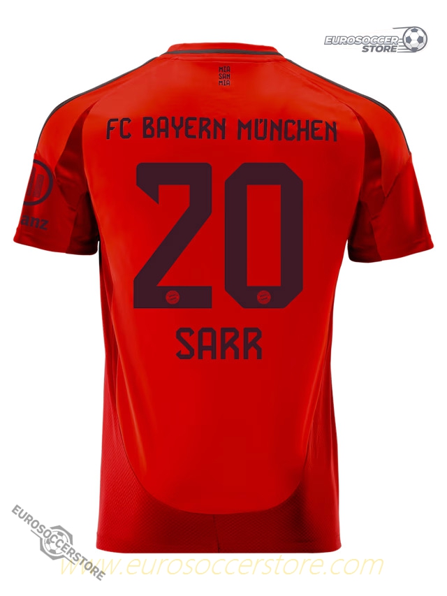 Bayern Munich's Sarr 2024-25 Season Home Jersey Version 20