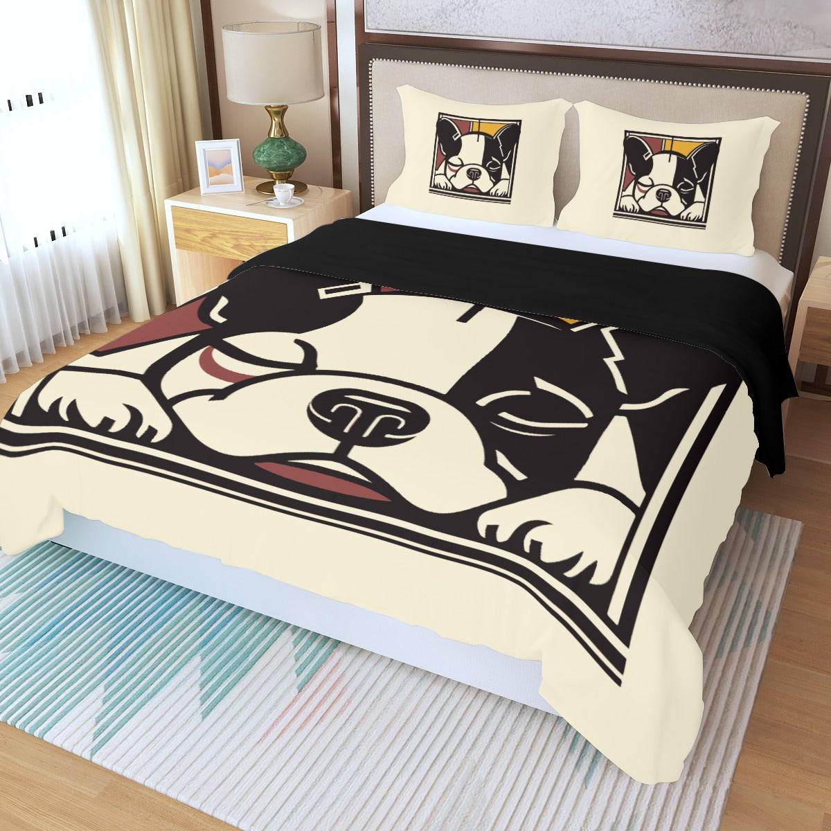 Outdoor-Adventure Belle- Bedding Set for Bulldog Owners Comfortable