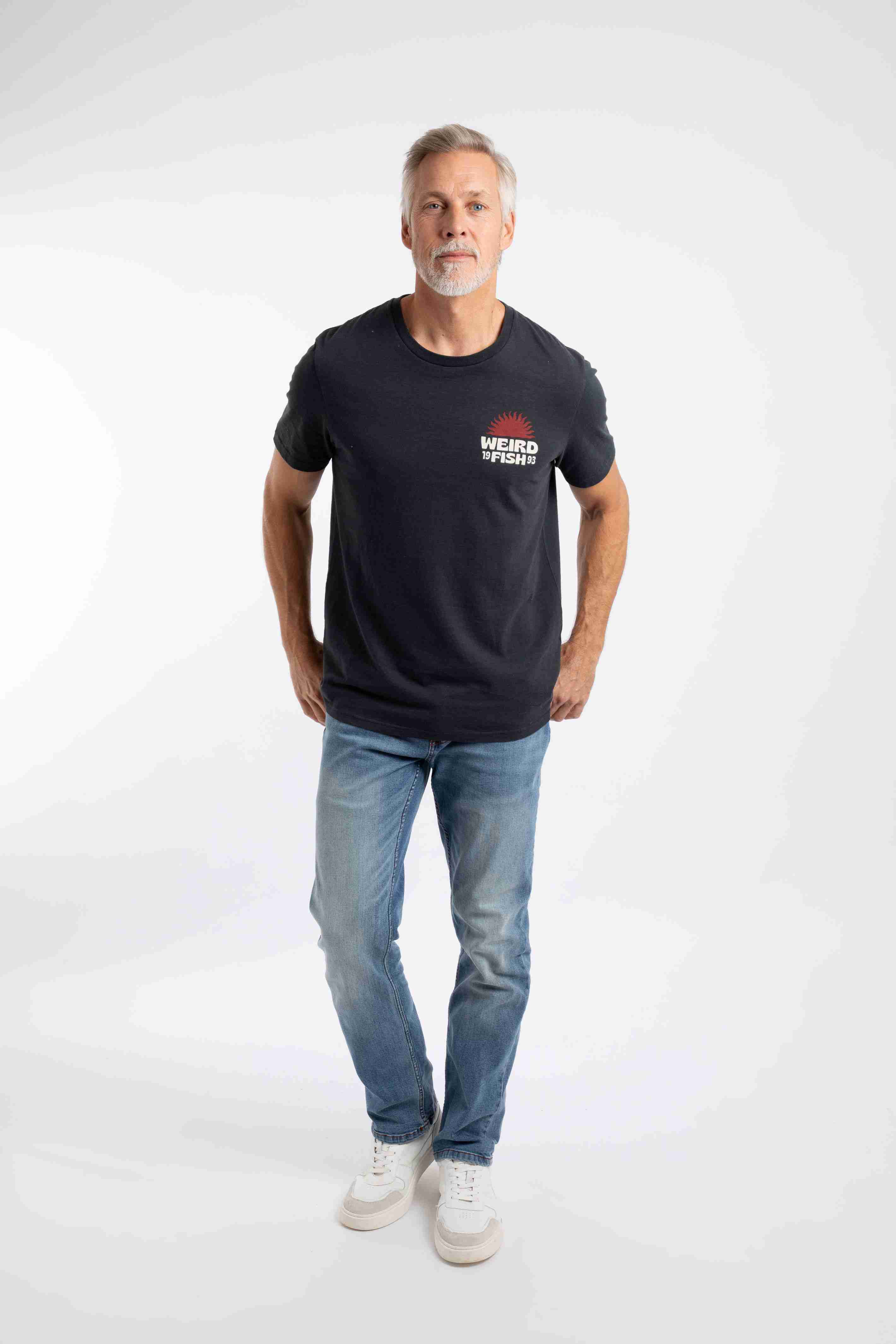 Sun Beam Back Print Graphic T-Shirt Coal