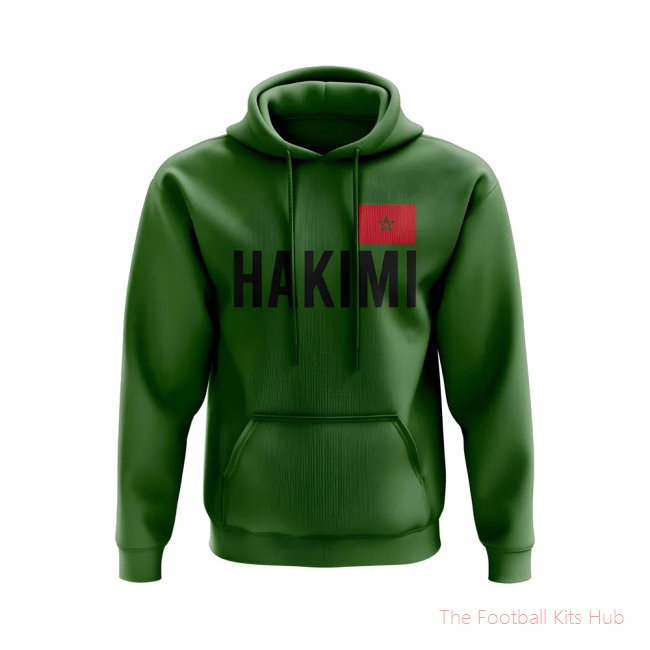 Achraf Hakimi Morocco Name Hoody (Green)