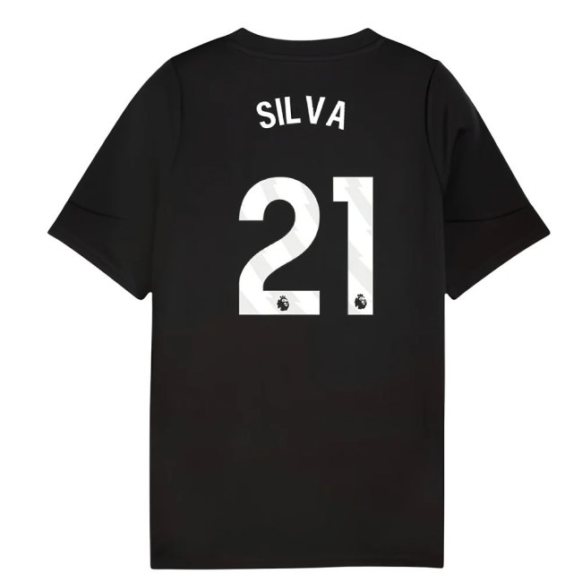 2025-2026 Man City Training Jersey (Black) - Kids (Silva 21)
