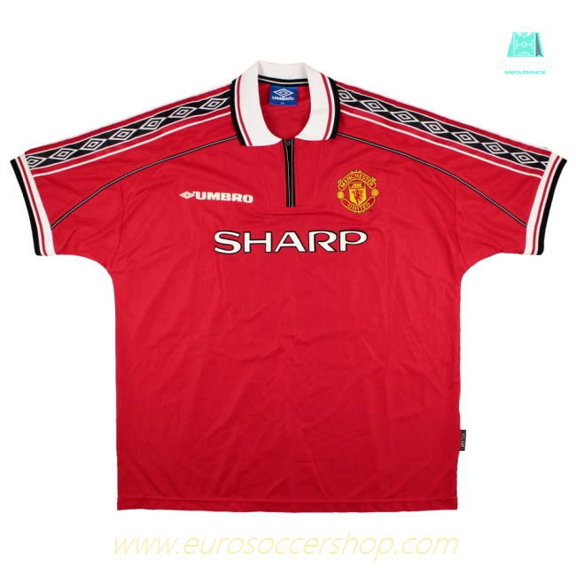 Manchester United 1998-2000 Home Shirt (XXL) Treble Winners #99 (Excellent)