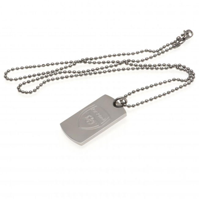 Arsenal FC Engraved Dog Tag & Chain - authentic style