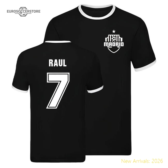 Best-Selling Official Real Madrid Ringer T-Shirt (Raul 7)