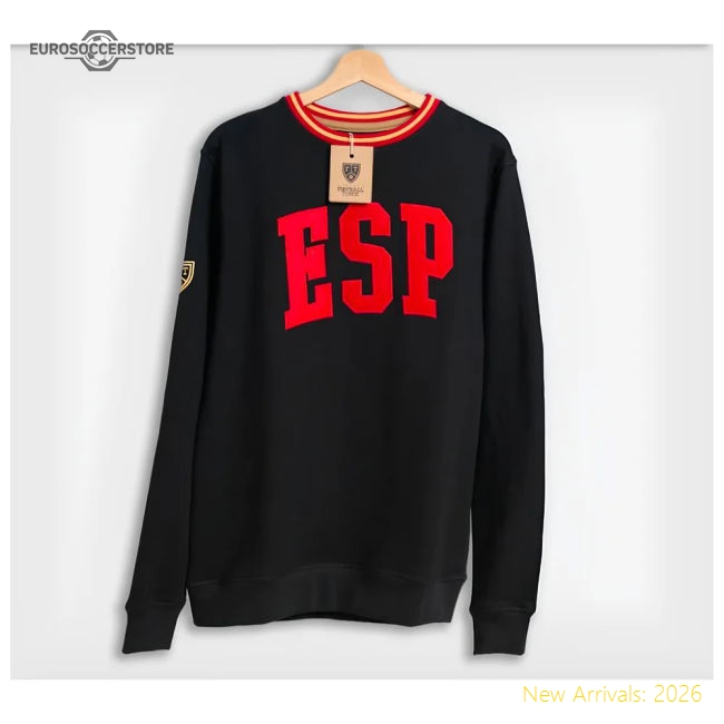 Spain Retro Football Sweatshirt (Black)