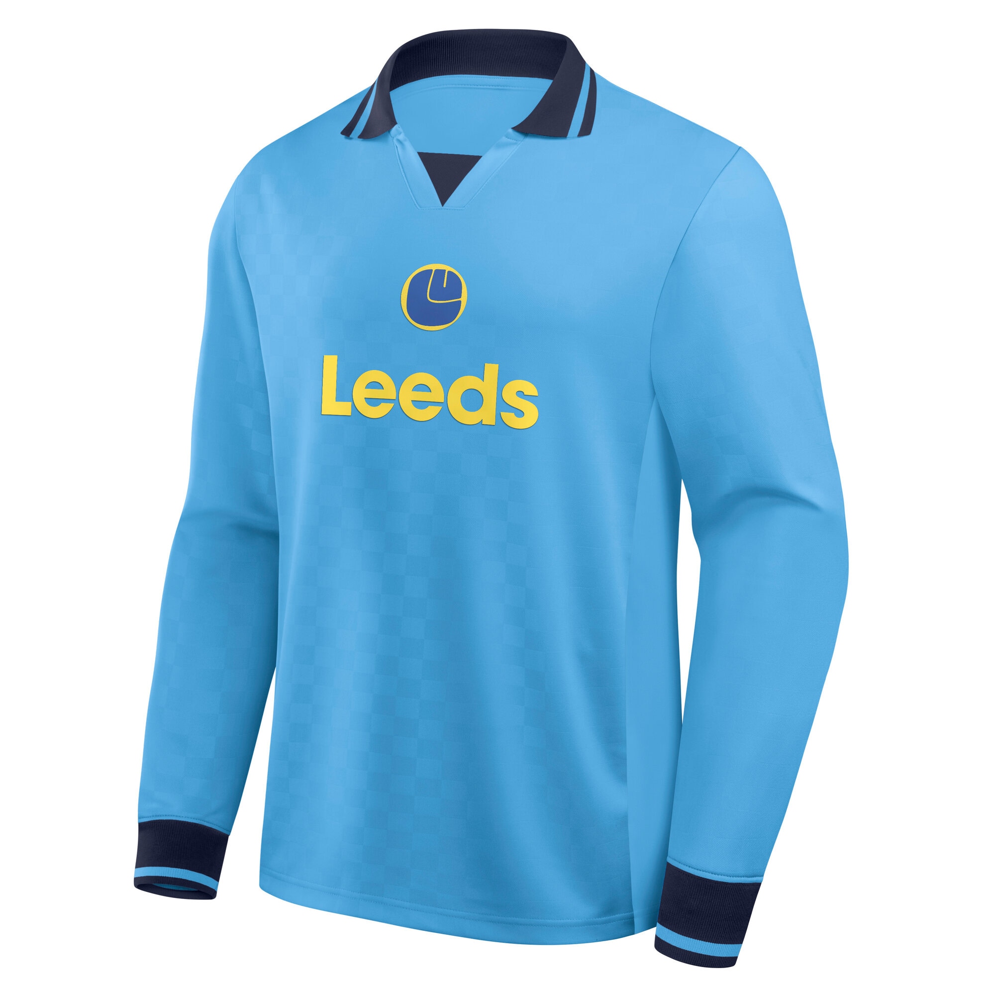 [SD] Leeds United Oversized Long Sleeve Polo Jersey - Light Blue