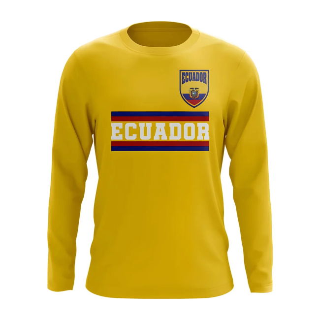 Ecuador Core Football Country Long Sleeve T-Shirt (Yellow)